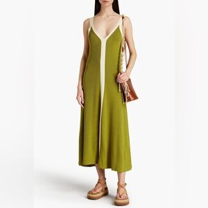 Brand new Sandro Olive and White Maxi Dress